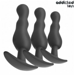 Zestaw 3 silikonowych korków analnych Addicted Toys Anal Plug Set